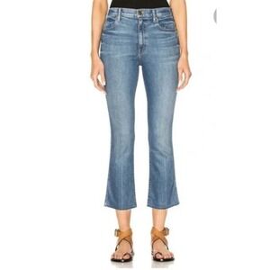 THE GREAT The Nerd Jeans Women sz.27 Medium Wash Cropped Boot Kick Flare Stretch